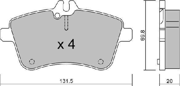 AISIN BPMB-1008 - Kit de plaquettes de frein, frein à disque cwaw.fr