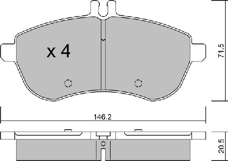 AISIN BPMB-1002 - Kit de plaquettes de frein, frein à disque cwaw.fr