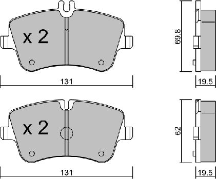 AISIN BPMB-1007 - Kit de plaquettes de frein, frein à disque cwaw.fr