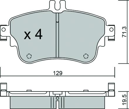 AISIN BPMB-1019 - Kit de plaquettes de frein, frein à disque cwaw.fr