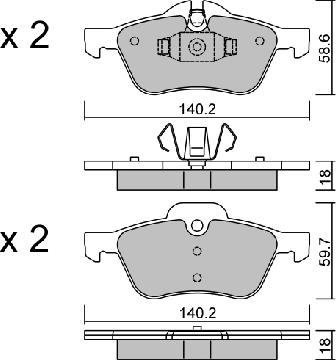 AISIN BPMB-1010 - Kit de plaquettes de frein, frein à disque cwaw.fr