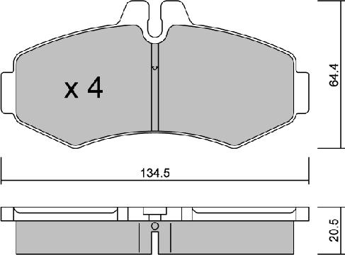 AISIN BPMB-1011 - Kit de plaquettes de frein, frein à disque cwaw.fr