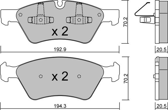 AISIN BPMB-1017 - Kit de plaquettes de frein, frein à disque cwaw.fr