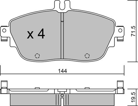 AISIN BPMB-1024 - Kit de plaquettes de frein, frein à disque cwaw.fr