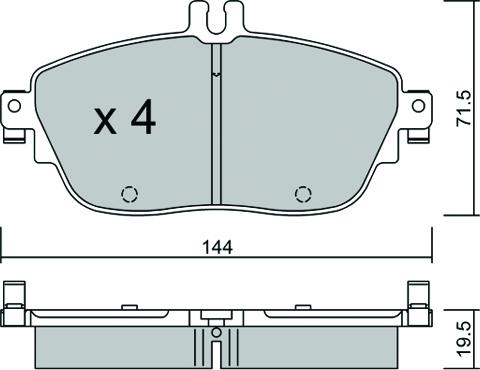 AISIN BPMB-1020 - Kit de plaquettes de frein, frein à disque cwaw.fr