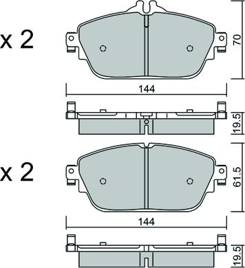 AISIN BPMB-1021 - Kit de plaquettes de frein, frein à disque cwaw.fr