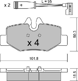 AISIN BPMB-2005 - Kit de plaquettes de frein, frein à disque cwaw.fr