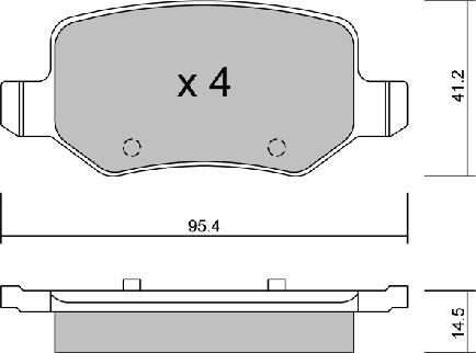 AISIN BPMB-2006 - Kit de plaquettes de frein, frein à disque cwaw.fr