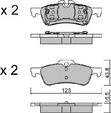 AISIN BPMB-2001 - Kit de plaquettes de frein, frein à disque cwaw.fr