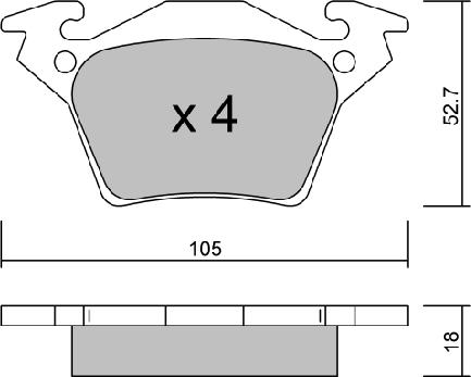 AISIN BPMB-2008 - Kit de plaquettes de frein, frein à disque cwaw.fr