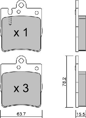 AISIN BPMB-2003 - Kit de plaquettes de frein, frein à disque cwaw.fr