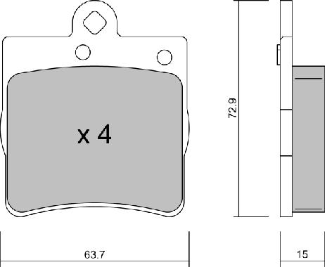 AISIN BPMB-2007 - Kit de plaquettes de frein, frein à disque cwaw.fr