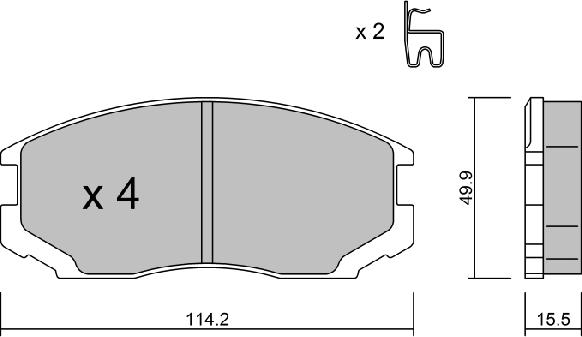 AISIN BPMI-1904 - Kit de plaquettes de frein, frein à disque cwaw.fr