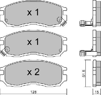 AISIN BPMI-1905 - Kit de plaquettes de frein, frein à disque cwaw.fr