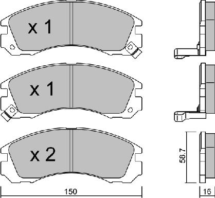 AISIN BPMI-1902 - Kit de plaquettes de frein, frein à disque cwaw.fr