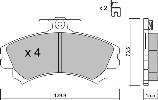 AISIN BPMI-1004 - Kit de plaquettes de frein, frein à disque cwaw.fr