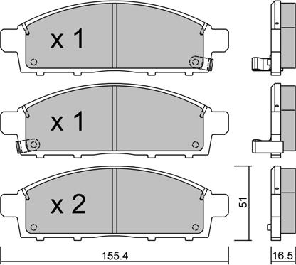 AISIN BPMI-1005 - Kit de plaquettes de frein, frein à disque cwaw.fr