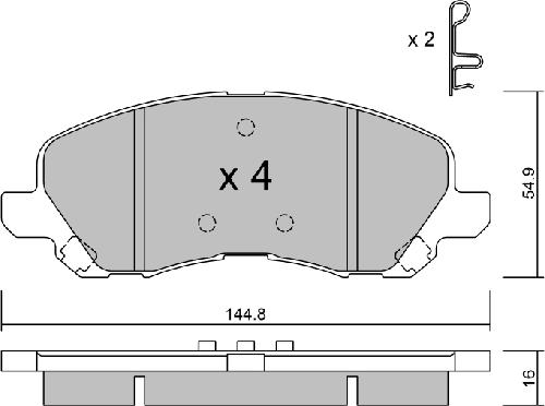 AISIN BPMI-1001 - Kit de plaquettes de frein, frein à disque cwaw.fr