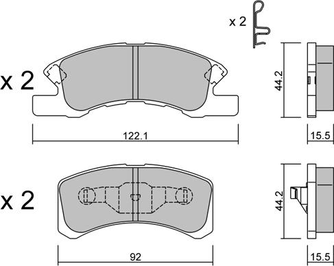 AISIN BPMI-1007 - Kit de plaquettes de frein, frein à disque cwaw.fr