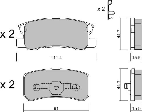 AISIN BPMI-2901 - Kit de plaquettes de frein, frein à disque cwaw.fr