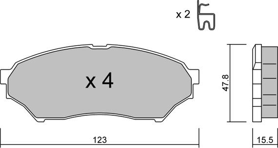 AISIN BPMI-2004 - Kit de plaquettes de frein, frein à disque cwaw.fr