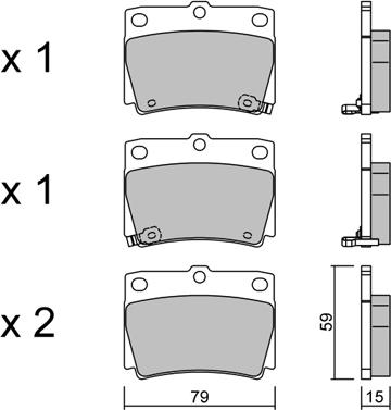 AISIN BPMI-2003 - Kit de plaquettes de frein, frein à disque cwaw.fr