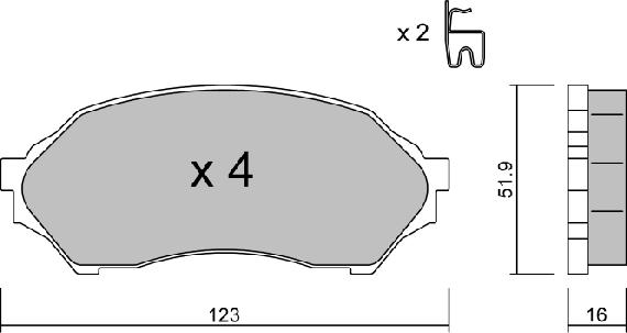 AISIN BPMZ-1909 - Kit de plaquettes de frein, frein à disque cwaw.fr