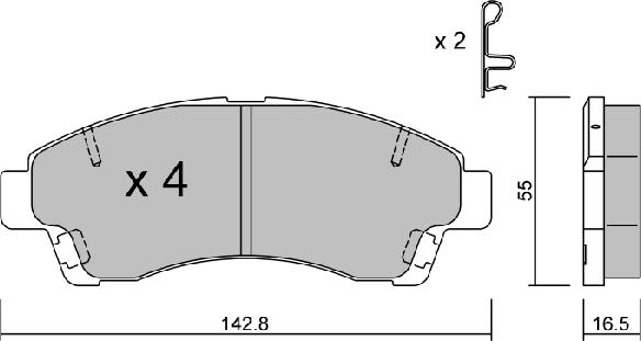 AISIN BPMZ-1905 - Kit de plaquettes de frein, frein à disque cwaw.fr