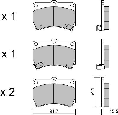 AISIN BPMZ-1906 - Kit de plaquettes de frein, frein à disque cwaw.fr