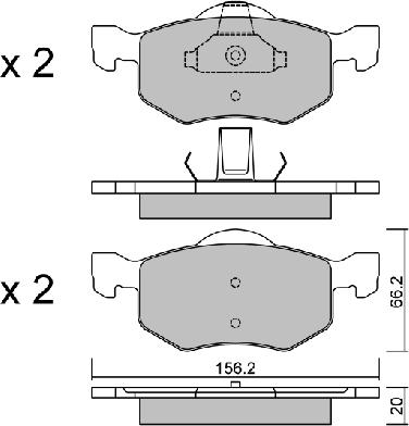 AISIN BPMZ-1908 - Kit de plaquettes de frein, frein à disque cwaw.fr