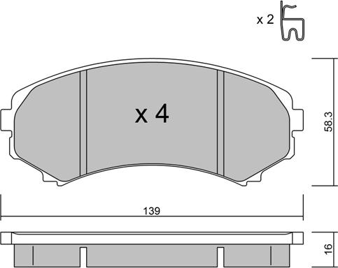 AISIN BPMZ-1910 - Kit de plaquettes de frein, frein à disque cwaw.fr