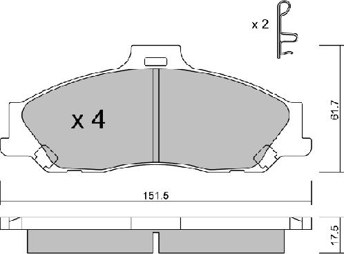 AISIN BPMZ-1006 - Kit de plaquettes de frein, frein à disque cwaw.fr