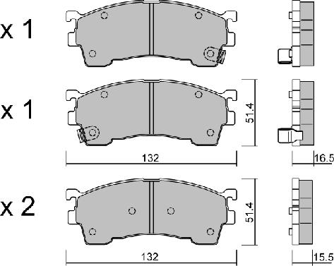 AISIN BPMZ-1003 - Kit de plaquettes de frein, frein à disque cwaw.fr