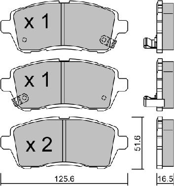 AISIN BPMZ-1002 - Kit de plaquettes de frein, frein à disque cwaw.fr