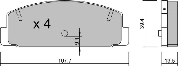 AISIN BPMZ-2901 - Kit de plaquettes de frein, frein à disque cwaw.fr