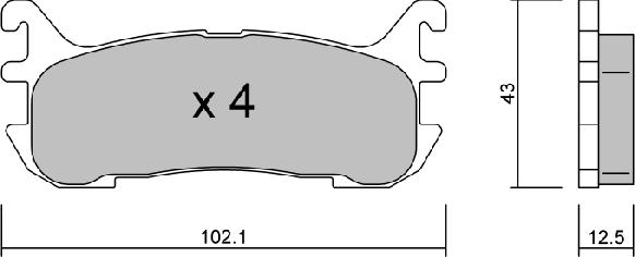 AISIN BPMZ-2004 - Kit de plaquettes de frein, frein à disque cwaw.fr