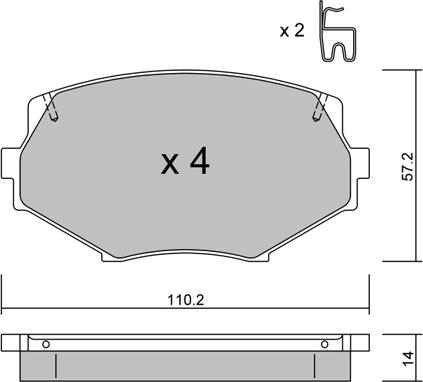 AISIN BPMZ-2005 - Kit de plaquettes de frein, frein à disque cwaw.fr