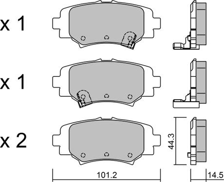 AISIN BPMZ-2006 - Kit de plaquettes de frein, frein à disque cwaw.fr