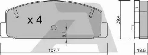 AISIN BPMZ-2001 - Kit de plaquettes de frein, frein à disque cwaw.fr