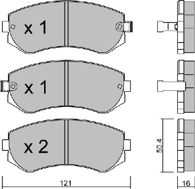 AISIN BPNI-1908 - Kit de plaquettes de frein, frein à disque cwaw.fr