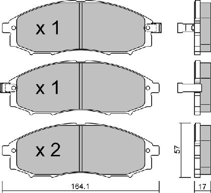 AISIN BPNI-1903 - Kit de plaquettes de frein, frein à disque cwaw.fr