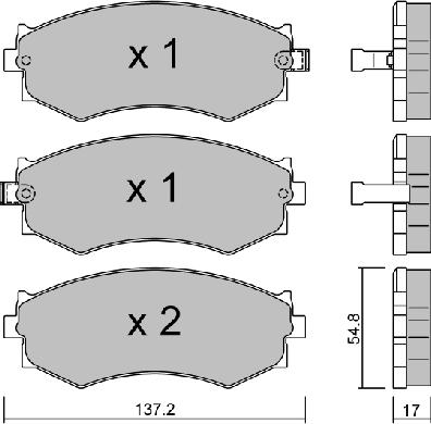 AISIN BPNI-1919 - Kit de plaquettes de frein, frein à disque cwaw.fr