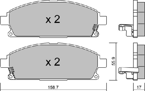 AISIN BPNI-1915 - Kit de plaquettes de frein, frein à disque cwaw.fr