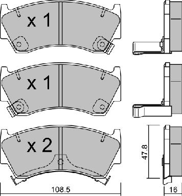 AISIN BPNI-1916 - Kit de plaquettes de frein, frein à disque cwaw.fr