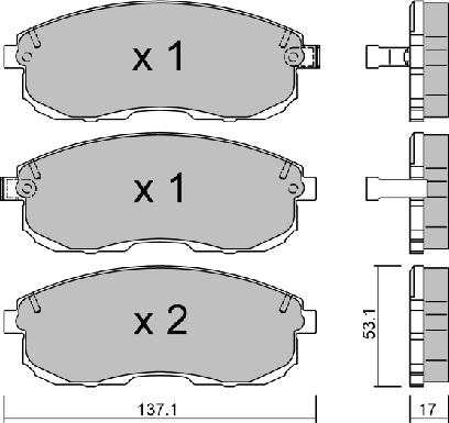 AISIN BPNI-1910 - Kit de plaquettes de frein, frein à disque cwaw.fr