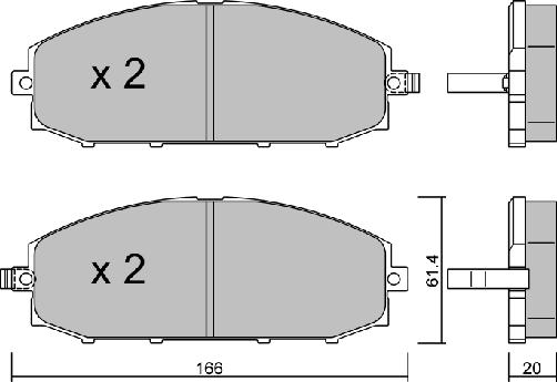 AISIN BPNI-1918 - Kit de plaquettes de frein, frein à disque cwaw.fr