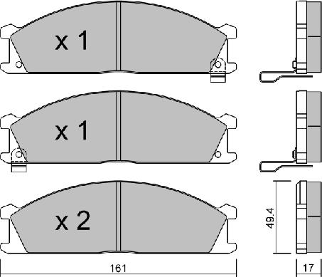 AISIN BPNI-1912 - Kit de plaquettes de frein, frein à disque cwaw.fr