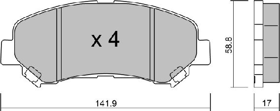 AISIN BPNI-1004 - Kit de plaquettes de frein, frein à disque cwaw.fr