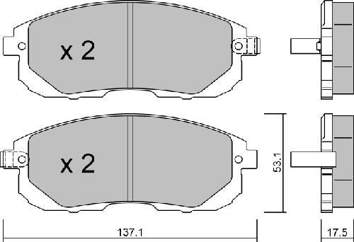 AISIN BPNI-1005 - Kit de plaquettes de frein, frein à disque cwaw.fr