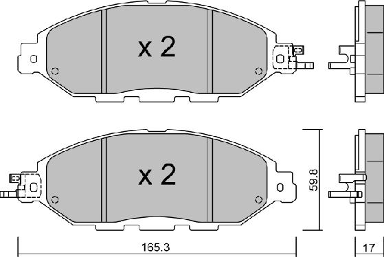 AISIN BPNI-1008 - Kit de plaquettes de frein, frein à disque cwaw.fr